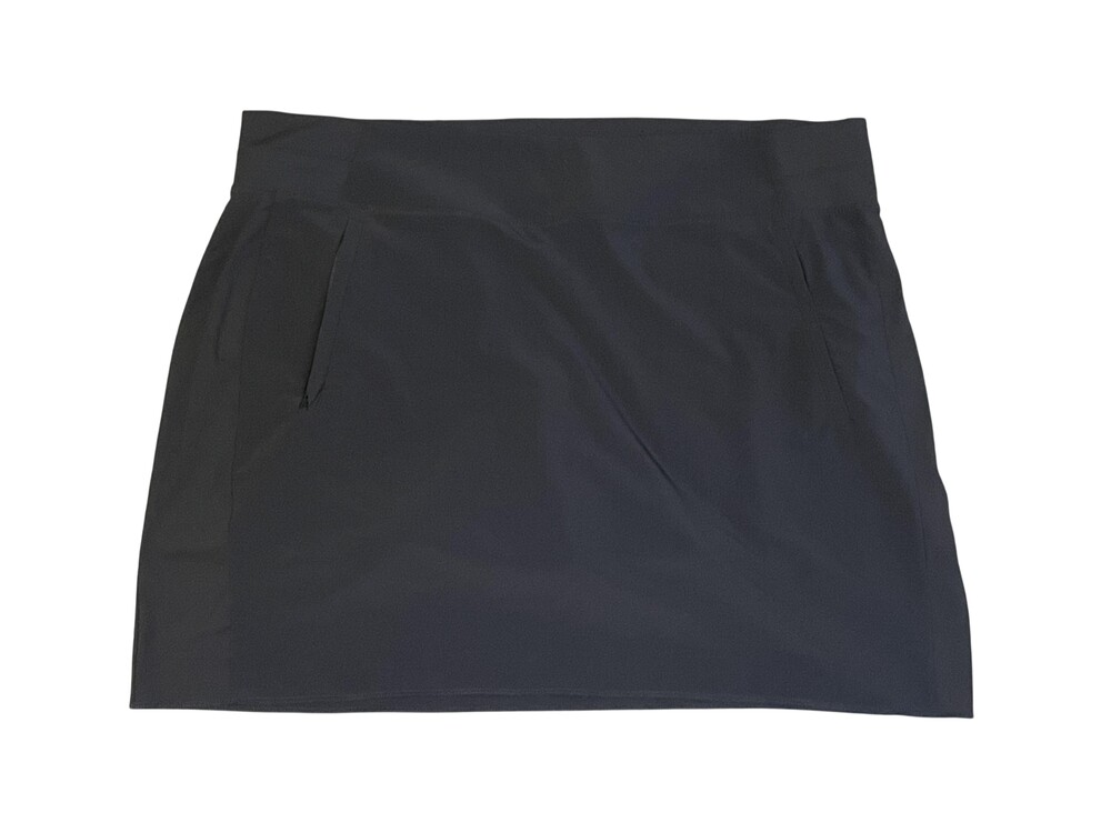Athleta Skirt Womens 22 Black Athletic Pull On Skort Pockets Stretch Waistband